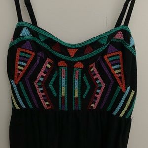 Embroidered multicolored tunic top size 0